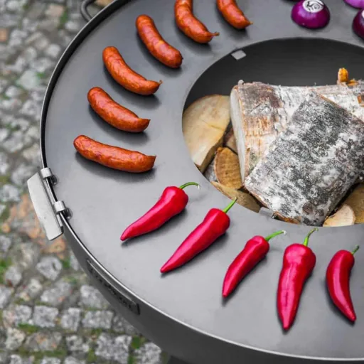 Grillplatte Feuerschale, 82 cm, Naturstahl, handgefertigt