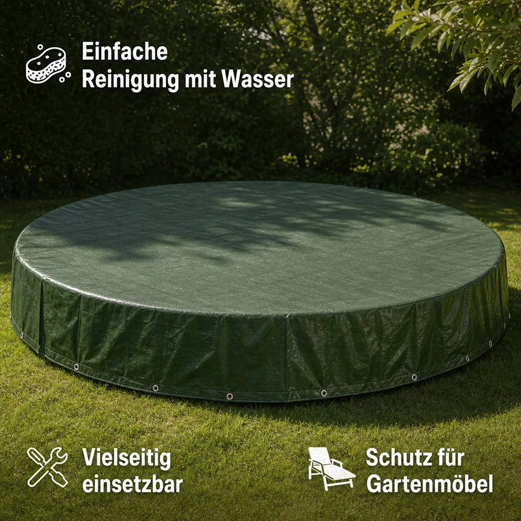 Abdeckplane, 120m², grün, 280g/m², wasserdicht und reißfest