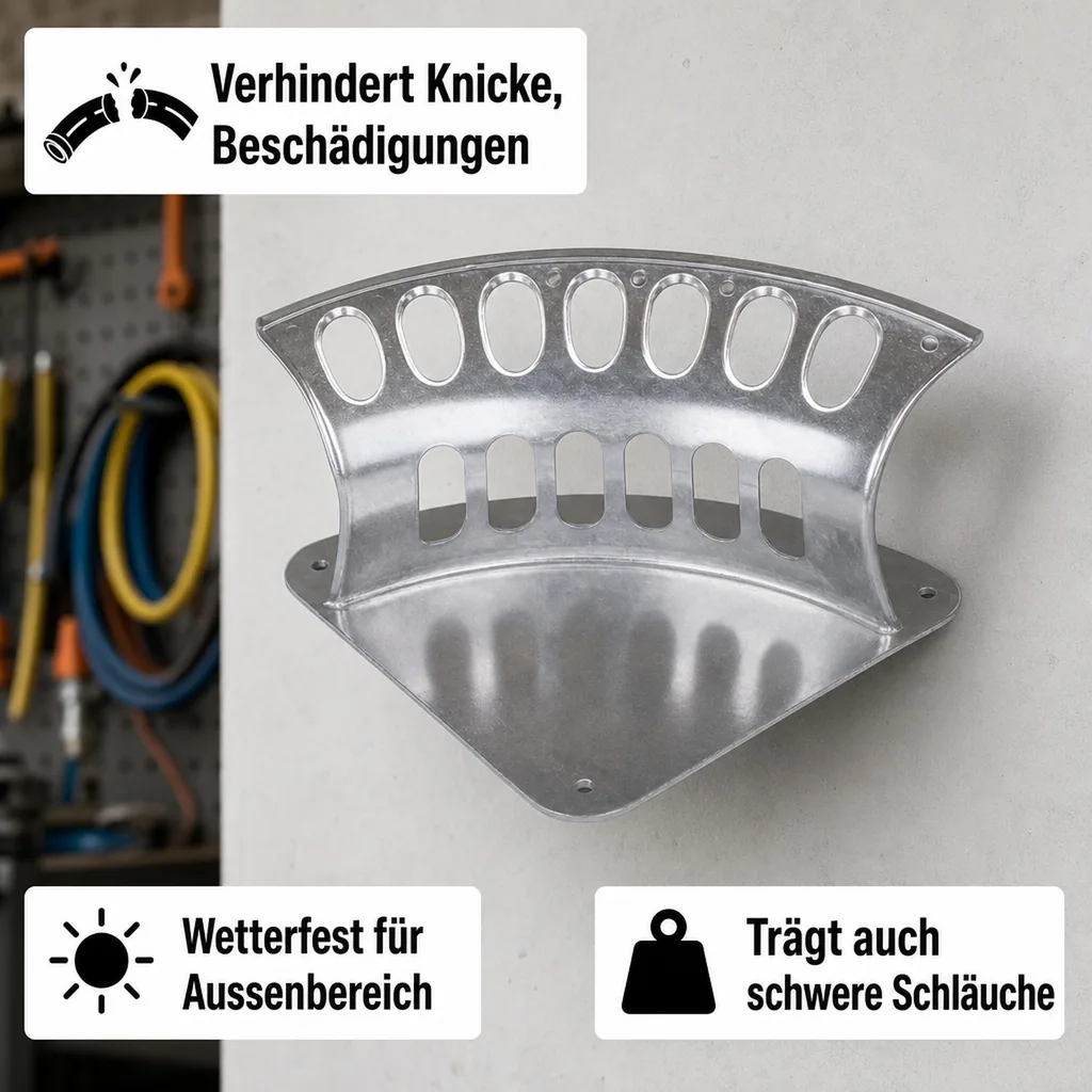 Wandschlauchhalter Alu, Schlauchhalter Wand, Grösse M, Werkstatt und Industrie
