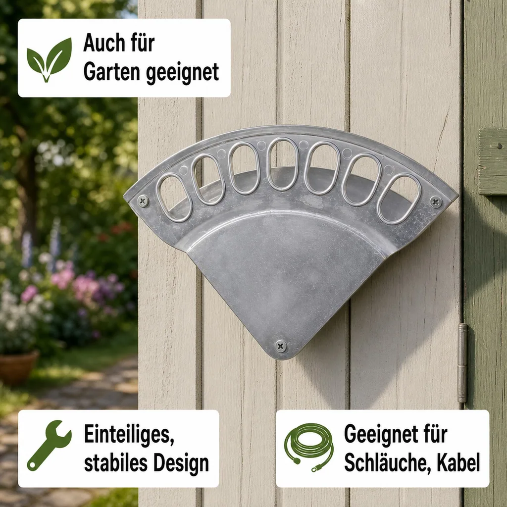 Wandschlauchhalter Alu, Schlauchhalter Wand, Grösse M, Werkstatt und Industrie