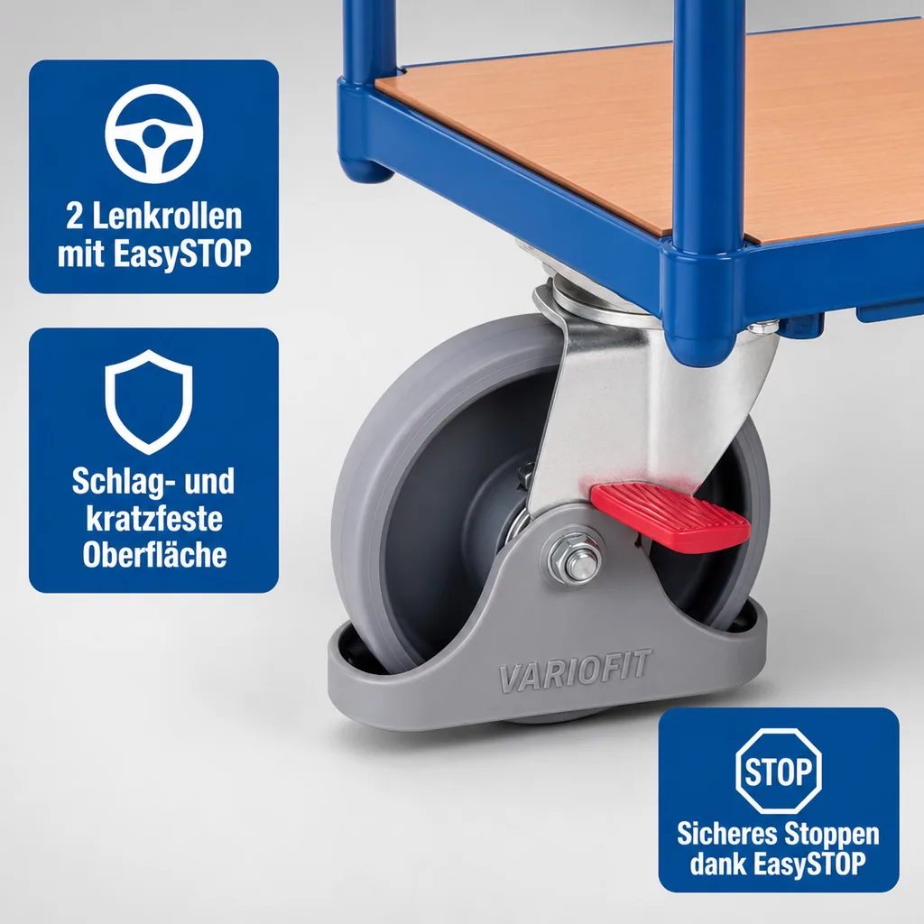 Schiebebügelwagen 500 kg Typ M + EasySTOP
