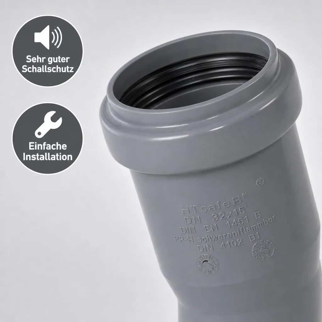 HTsafeB Bogen DN/OD 32    15 Grad