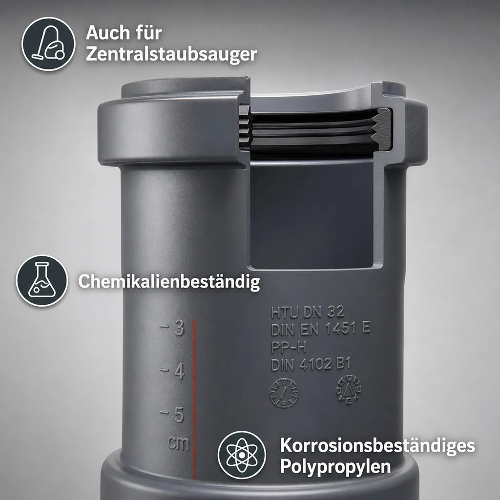 HT Rohr DN 32, Doppelmuffe