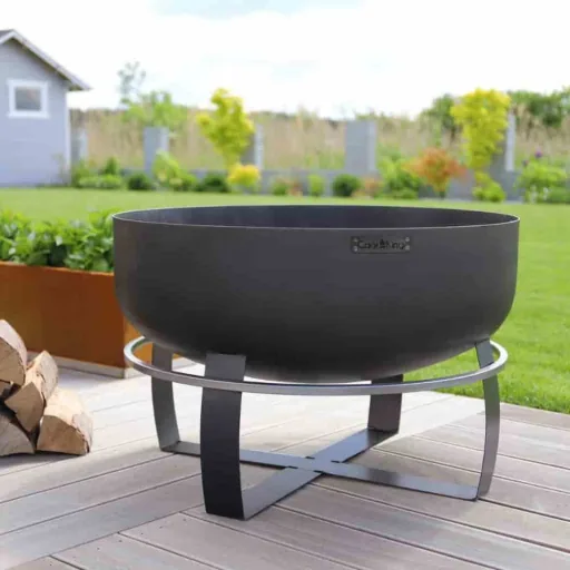 Feuerschale 80 cm, XXL, Gartenfeuerstelle Stahl