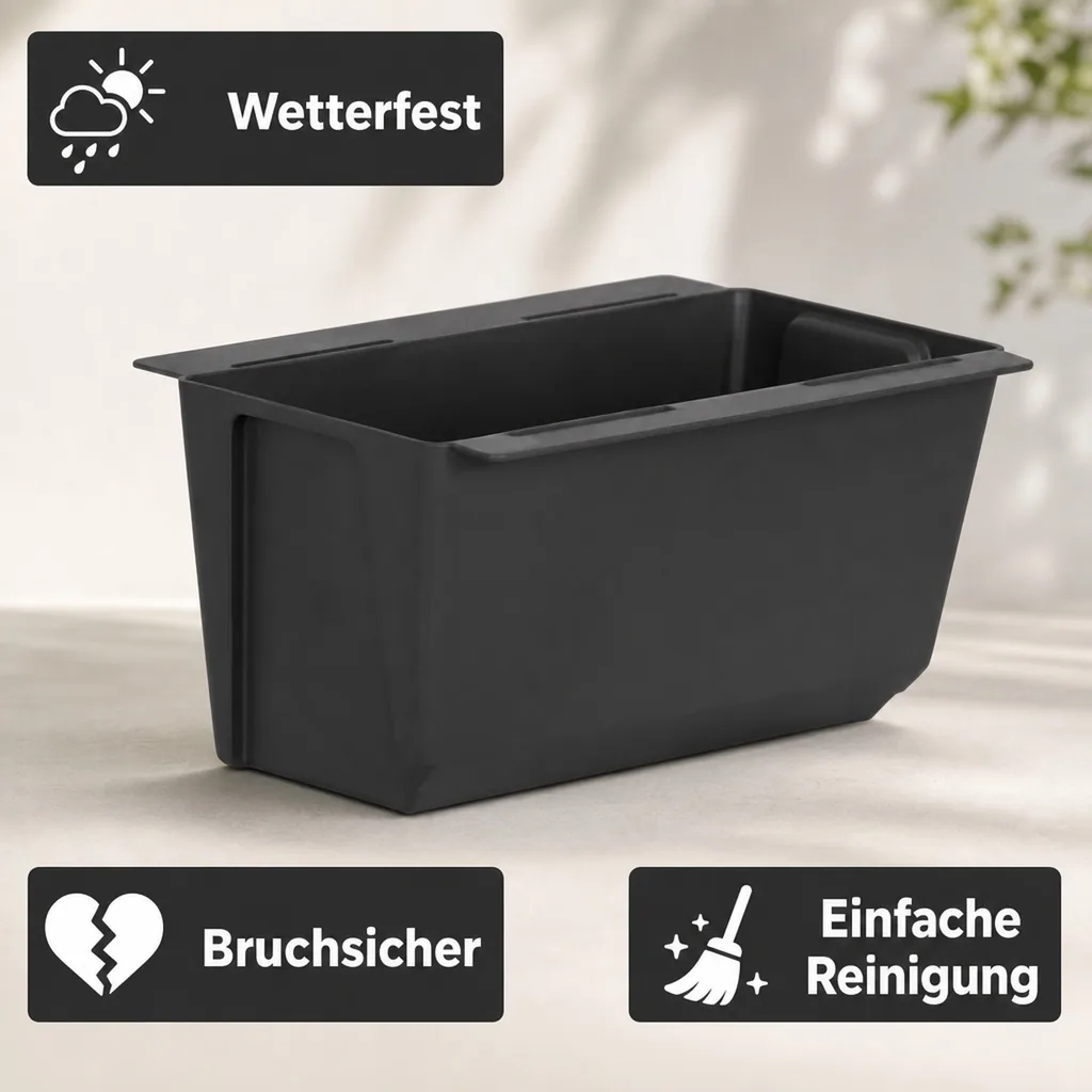 Pflanzkasten Europalette, Paletten Pflanzkasten, anthrazit, Kunststoff
