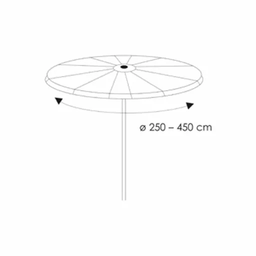 Gartenschirm Schutzhülle transparent, 250-450 cm, reißfest & wetterfest