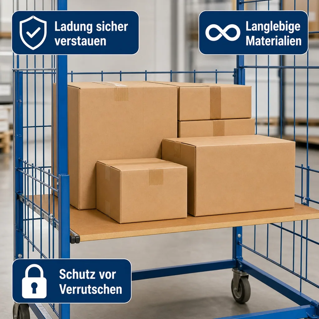 Zusatzboden, Winkelauflage für Paketwagen 1000 x 700 mm Typ L