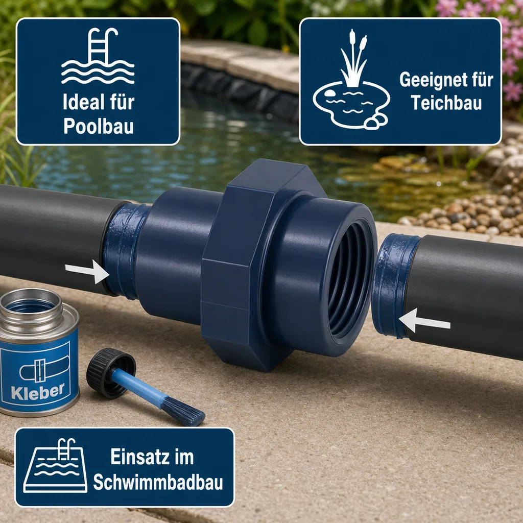 PVC - U Übergang Muffe x IG 63-50mm x 2" PN10