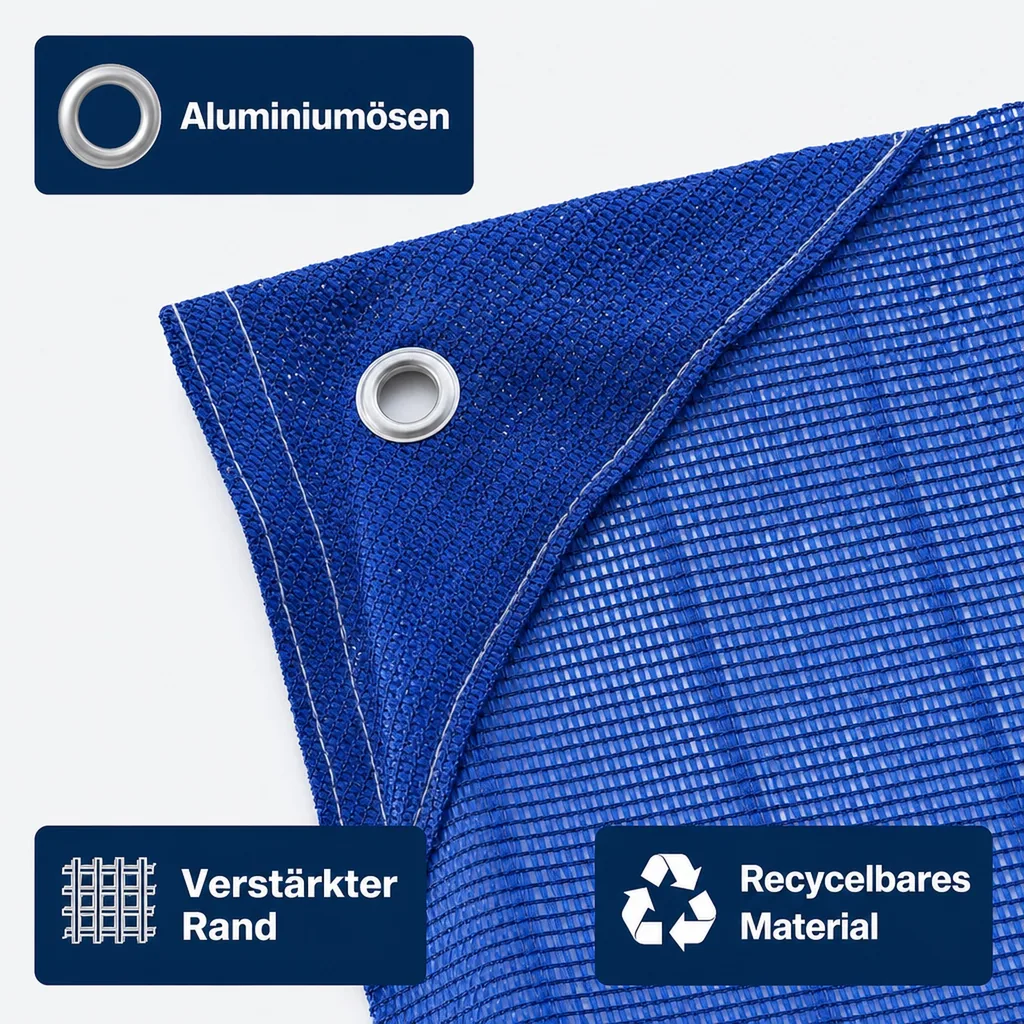 Bauzaunnetz blau 1,80m x 3,45m, Sichtschutznetz, Bauzaunblende