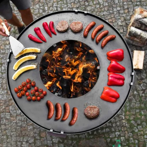 Grillplatte für Feuerschale, Edelstahl 82cm, 3mm