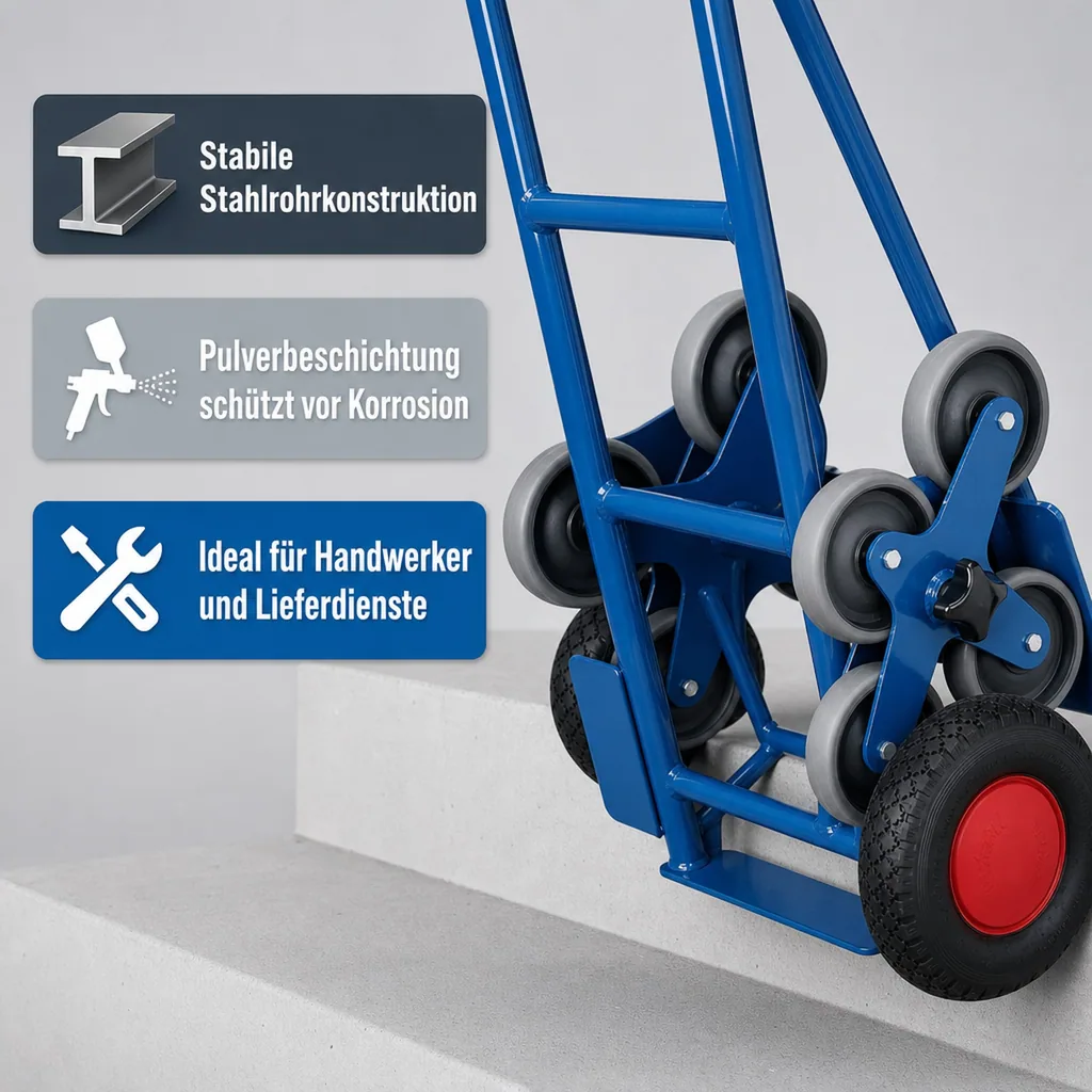 Treppenkarre Stahlrohr 200 kg, Treppensteiger Sackkarre