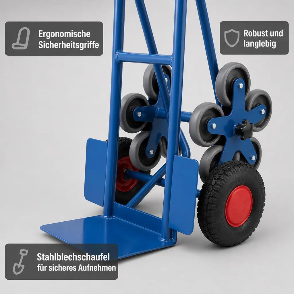 Treppenkarre Stahlrohr 200 kg, Treppensteiger Sackkarre