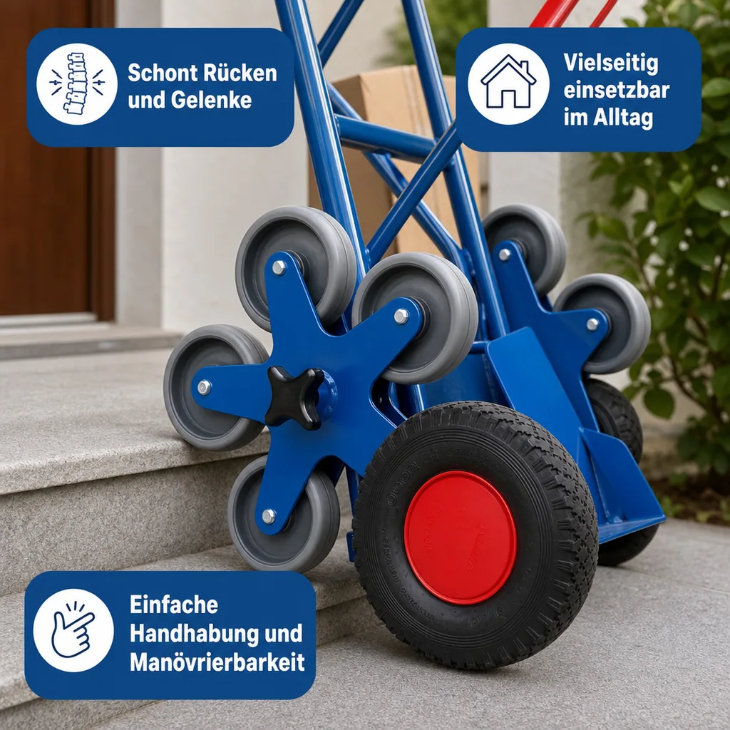 Treppenkarre Stahlrohr 200 kg, Treppensteiger Sackkarre