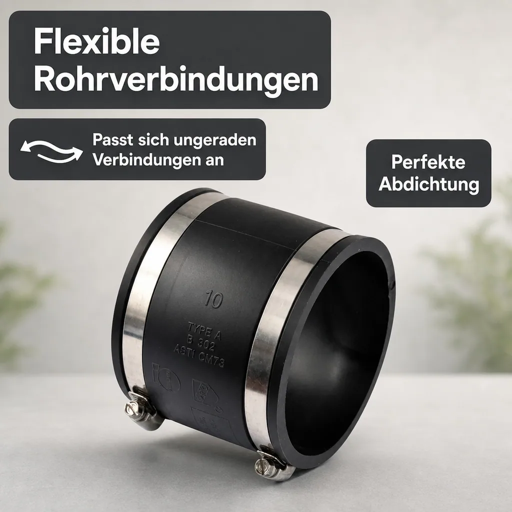 Flexible Rohrverbinder, 110mm Kupplung, PVC Elastomer