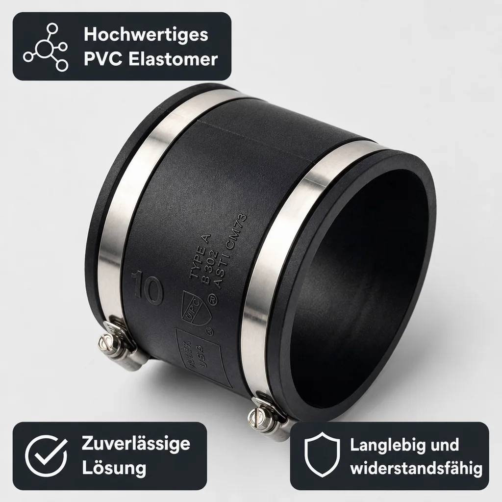 Flexible Rohrverbinder, 110mm Kupplung, PVC Elastomer