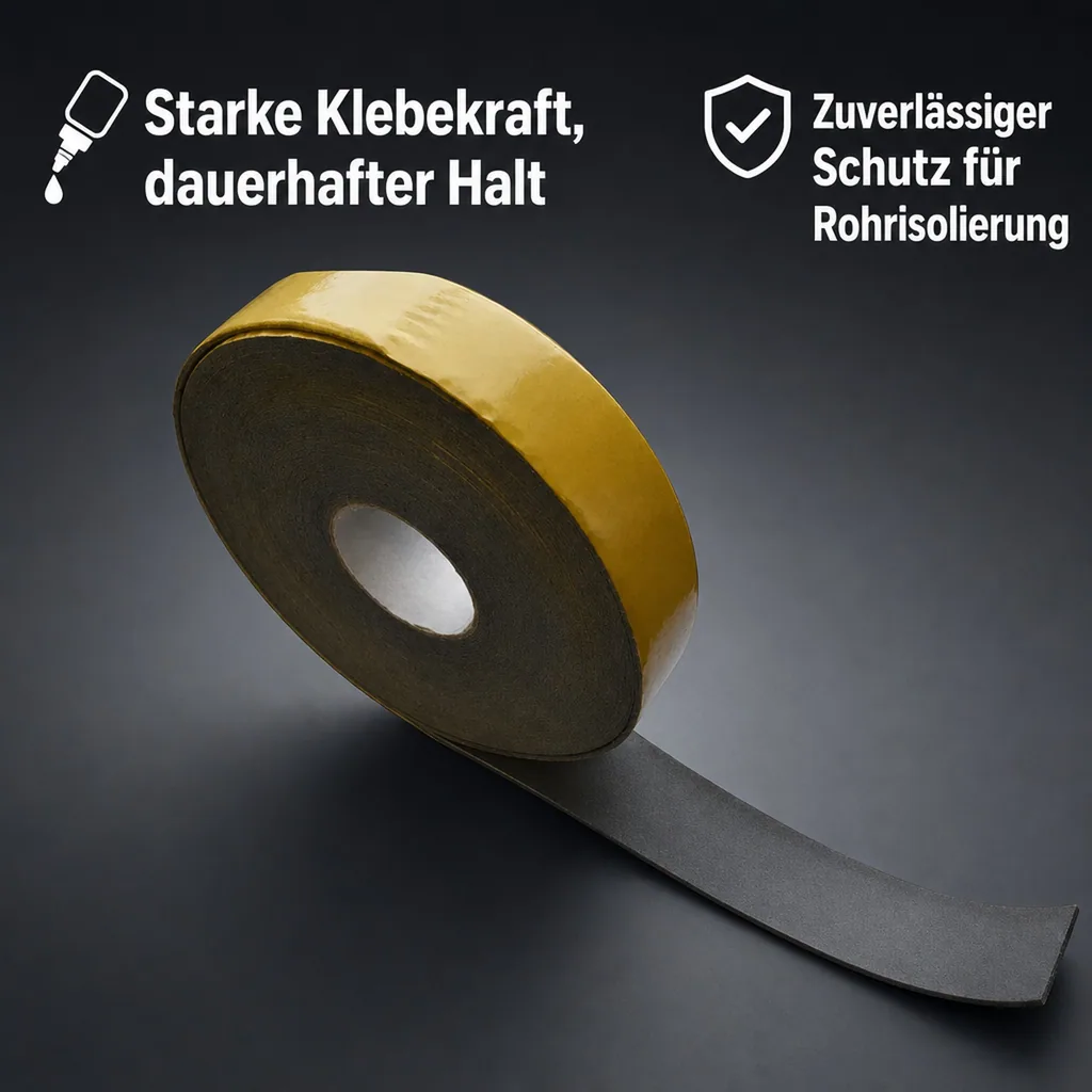 Kautschukband, selbstklebend, grau, 3mm x 50mm x 15m, Isolierband