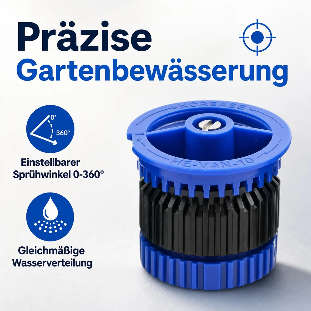 Sprühdüse Garten, einstellbare Düse 0-360°, Regner Düse