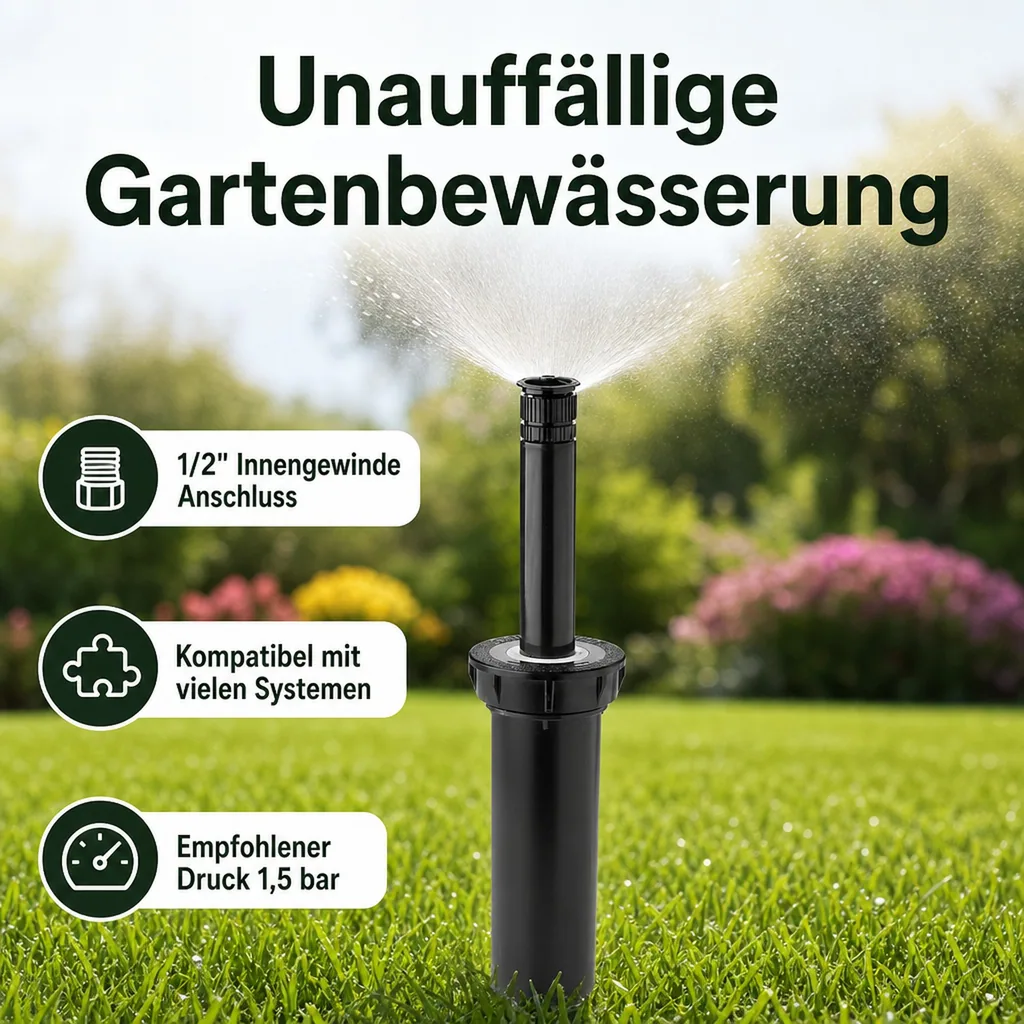 Versenkregner 15cm, Versenkregner Gehäuse, Gartenbewässerung