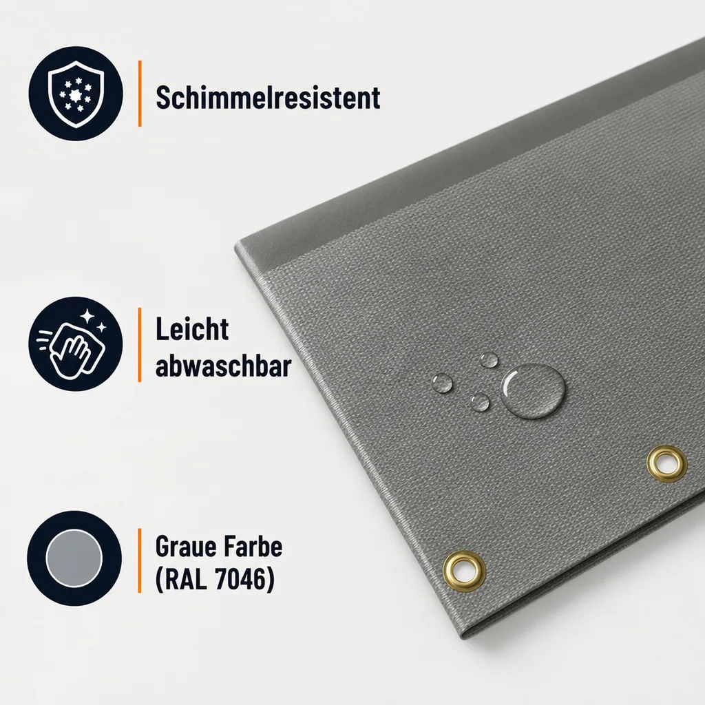 Abdeckplane 280 g/m², grau 4x5 (20m²), wasserdicht, reißfest, UV-beständig