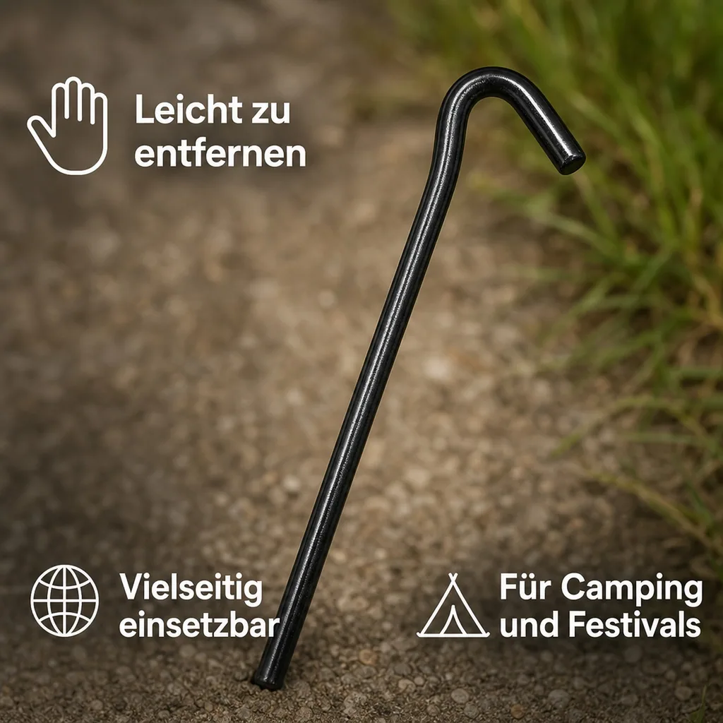 Zeltpflöcke, 5er Set, Dreikant, 30 cm, verzinkt