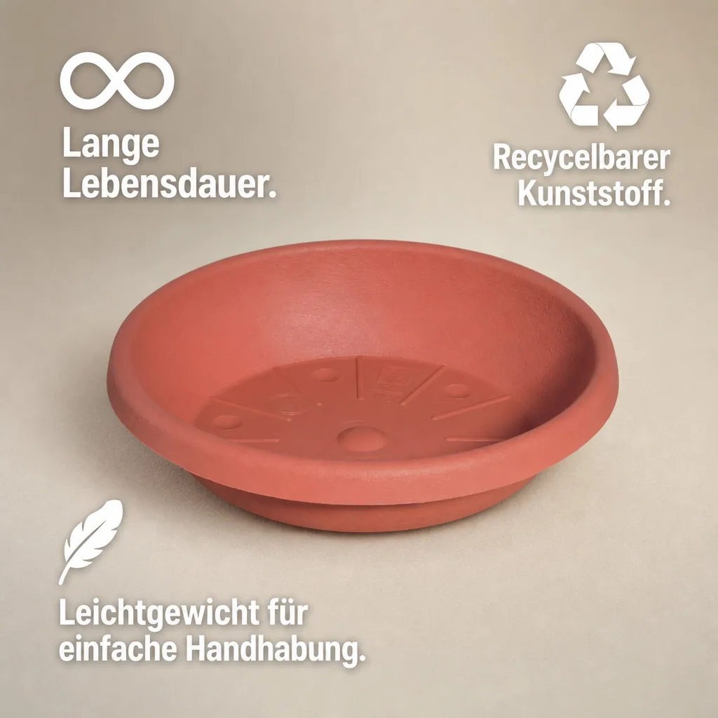 Blumentopfuntersetzer, Untersetzer Blumentopf, CYLINDRO, terracotta, ca. \u00d8 13 cm