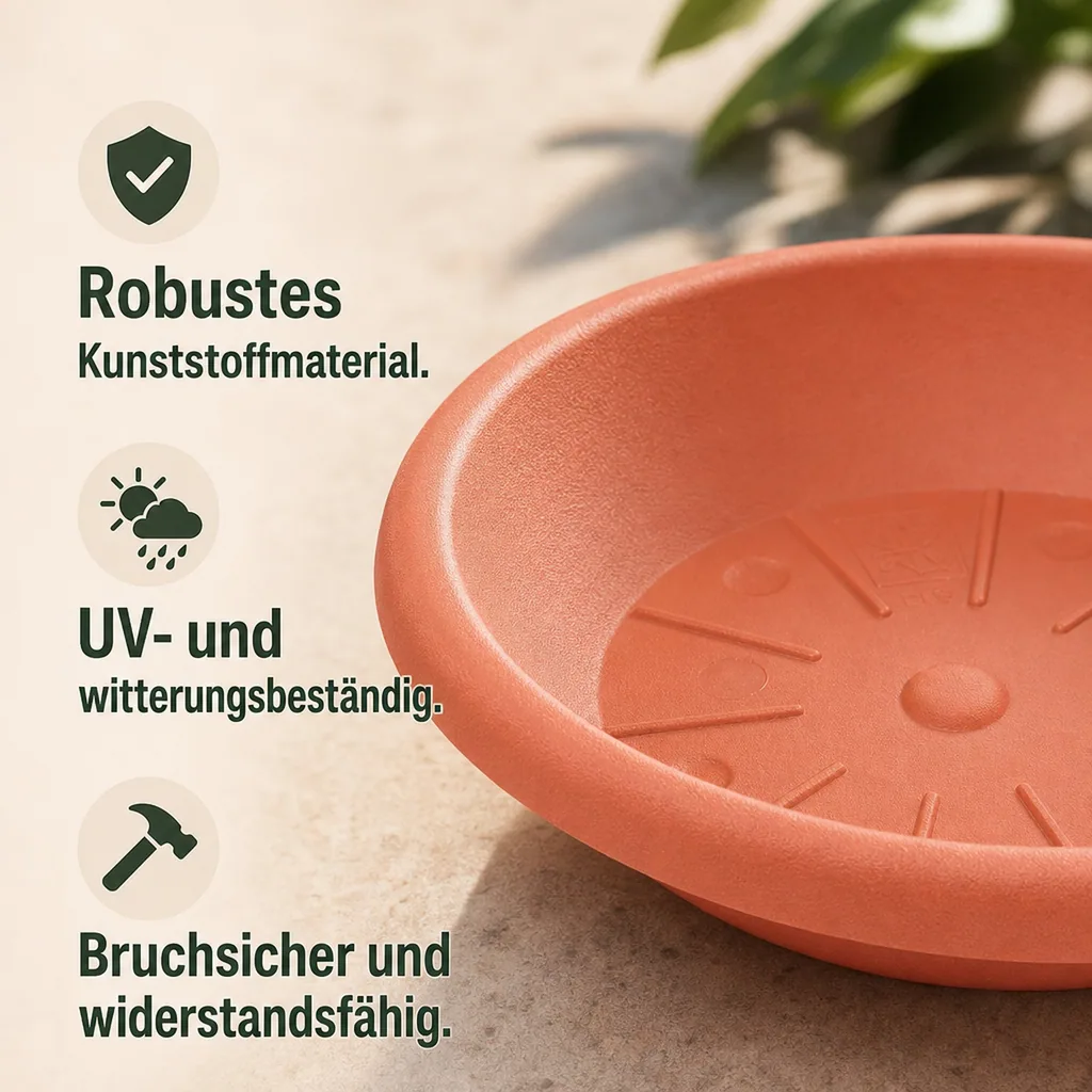 Blumentopfuntersetzer, Untersetzer Blumentopf, CYLINDRO, terracotta, ca. \u00d8 13 cm