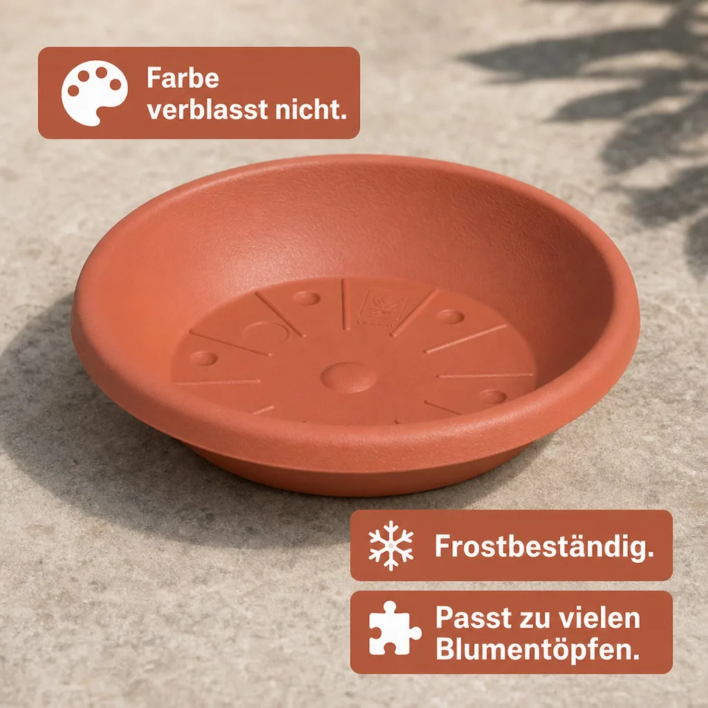 Blumentopfuntersetzer, Untersetzer Blumentopf, CYLINDRO, terracotta, ca. \u00d8 13 cm