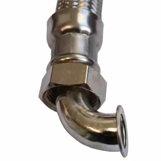 Panzerschlauch DN25 Edelstahl 1" Bogen, DVGW zertifiziert