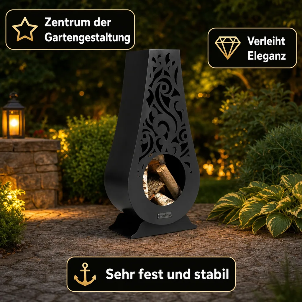 Gartenkamin „HAWANA“ - aus Naturstahl