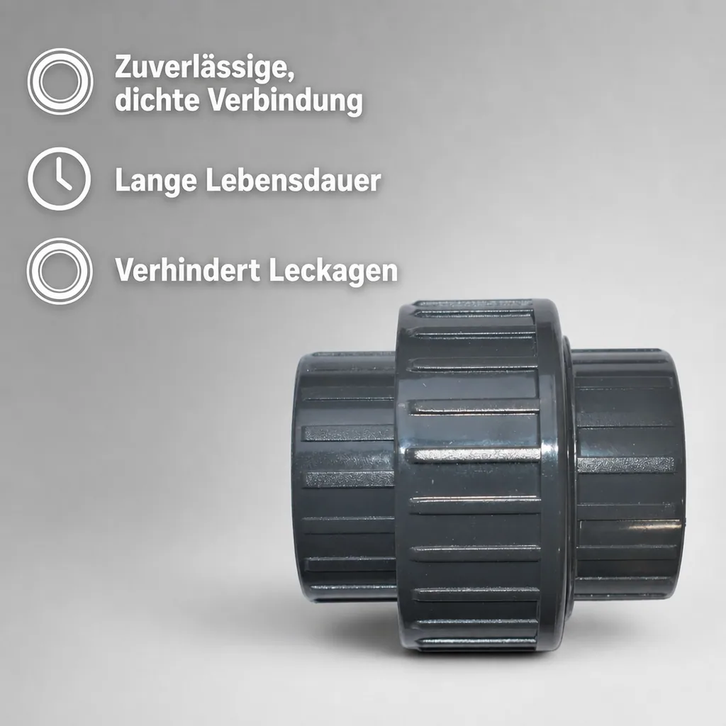 PVC Verschraubung, 1 Zoll, IG x IG