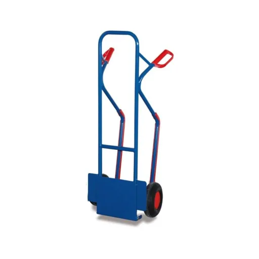Stapelkarre, Stahlrohr, 200 kg, mit Klappschaufel, Gleitkufen, Luftbereifung