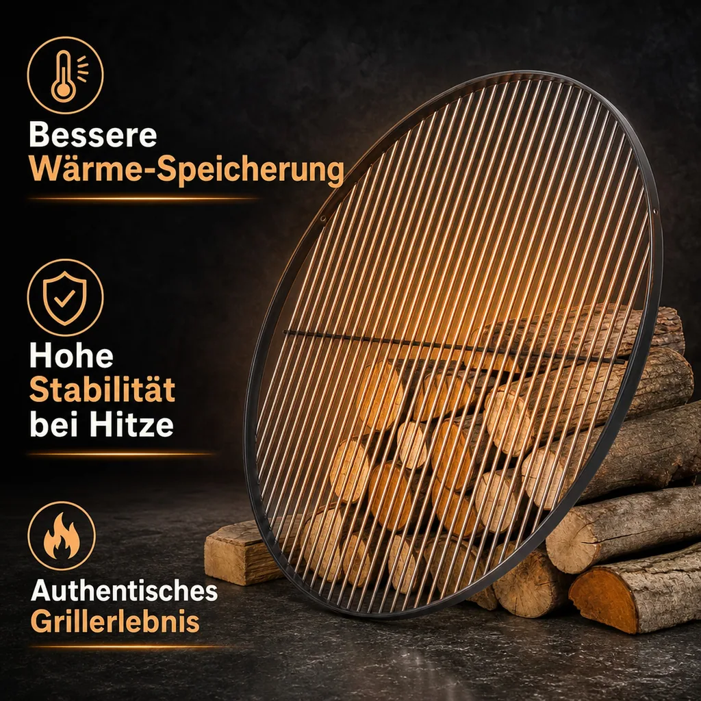 Grillrost 70 cm, Stahl Grillrost, Grillzubehör