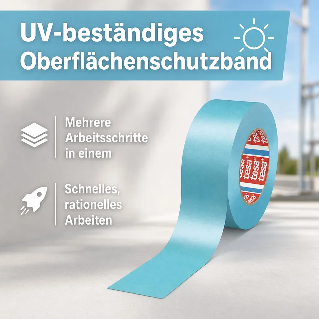 tesa tesakrepp 4438 UV Oberflächenschutzband 25 mm x 50 m (blau)