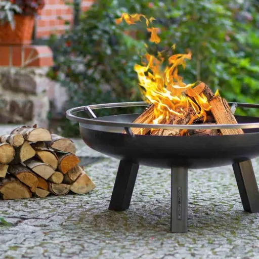 Feuerschale PORTO 60 cm, Naturstahl, Gartenfeuer