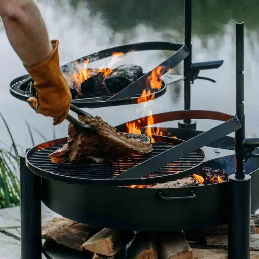 Grillplatte 50 cm, Feuerschale, Naturstahl
