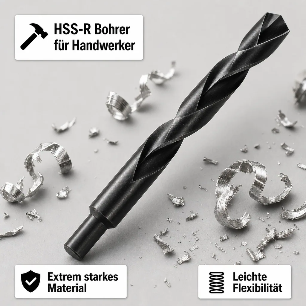 HSS-R Spiralbohrer DIN 338 Ø 19,5mm reduzierter Schaft Ø 13,0mm
