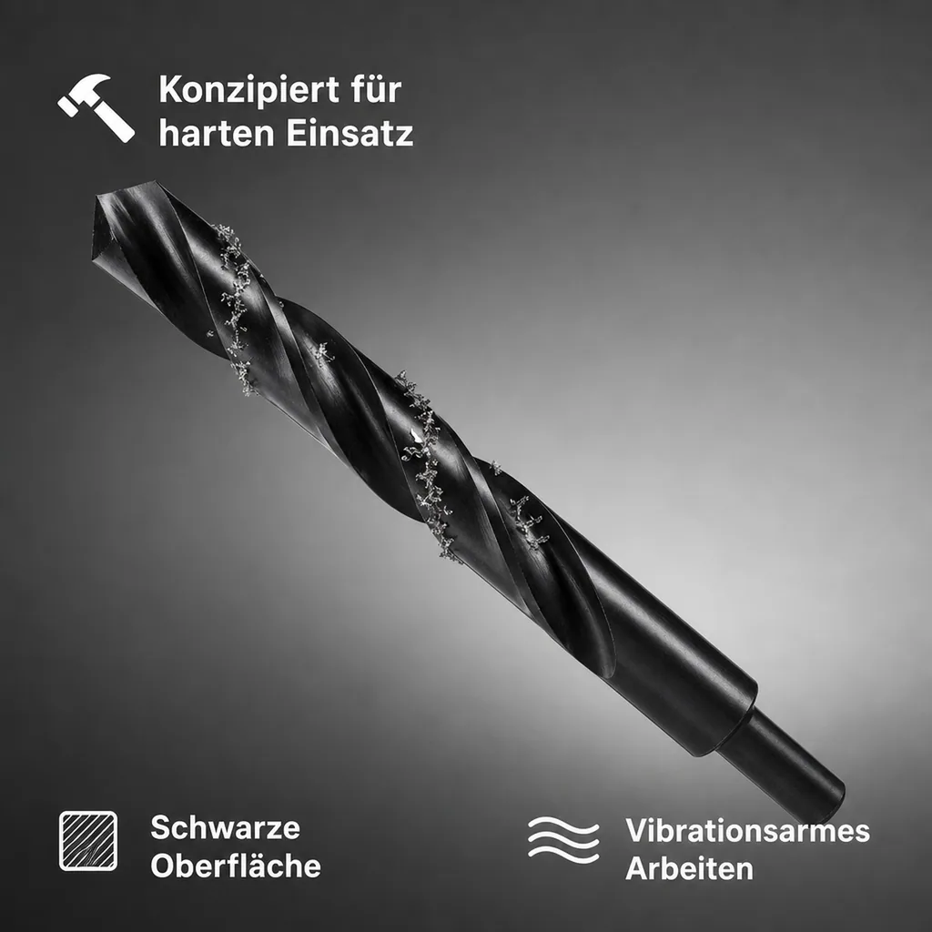 HSS-R Spiralbohrer DIN 338 Ø 19,5mm reduzierter Schaft Ø 13,0mm