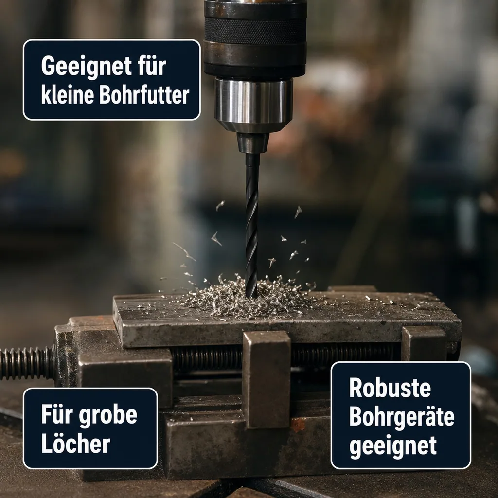 HSS-R Spiralbohrer DIN 338 Ø 19,5mm reduzierter Schaft Ø 13,0mm