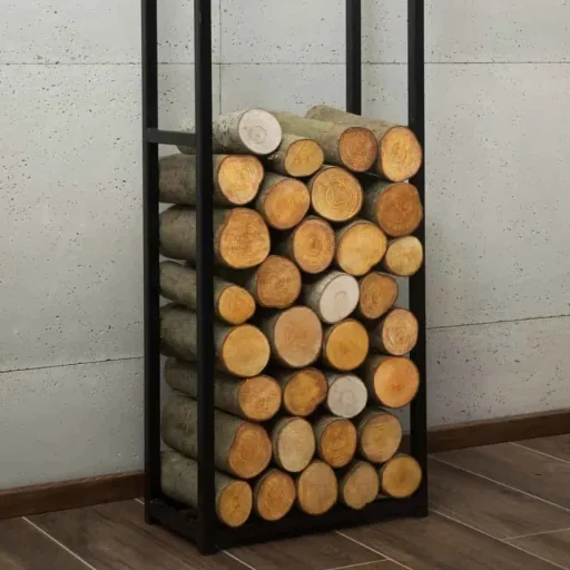 Kaminholzregal Stahl, Brennholzregal, 150x50x20cm, modern