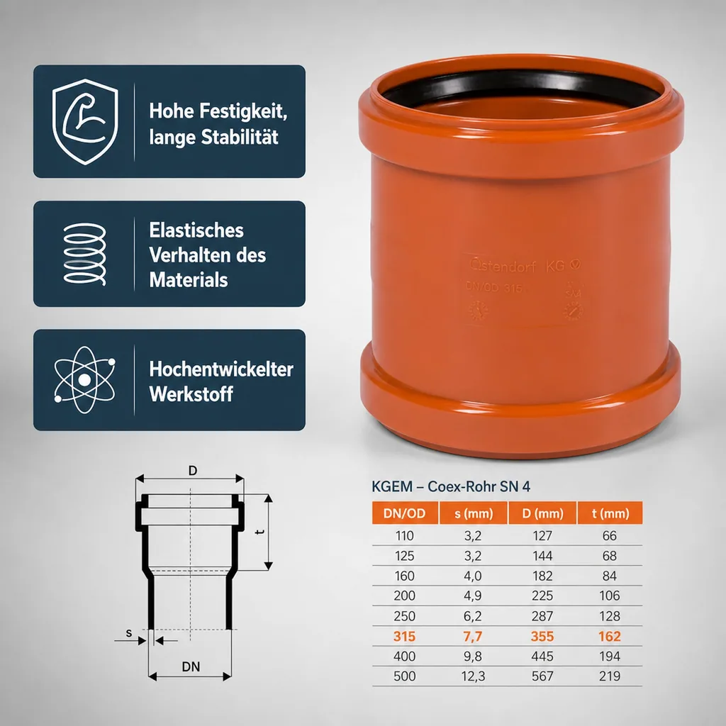 KGMM Doppelmuffe DN/OD 315