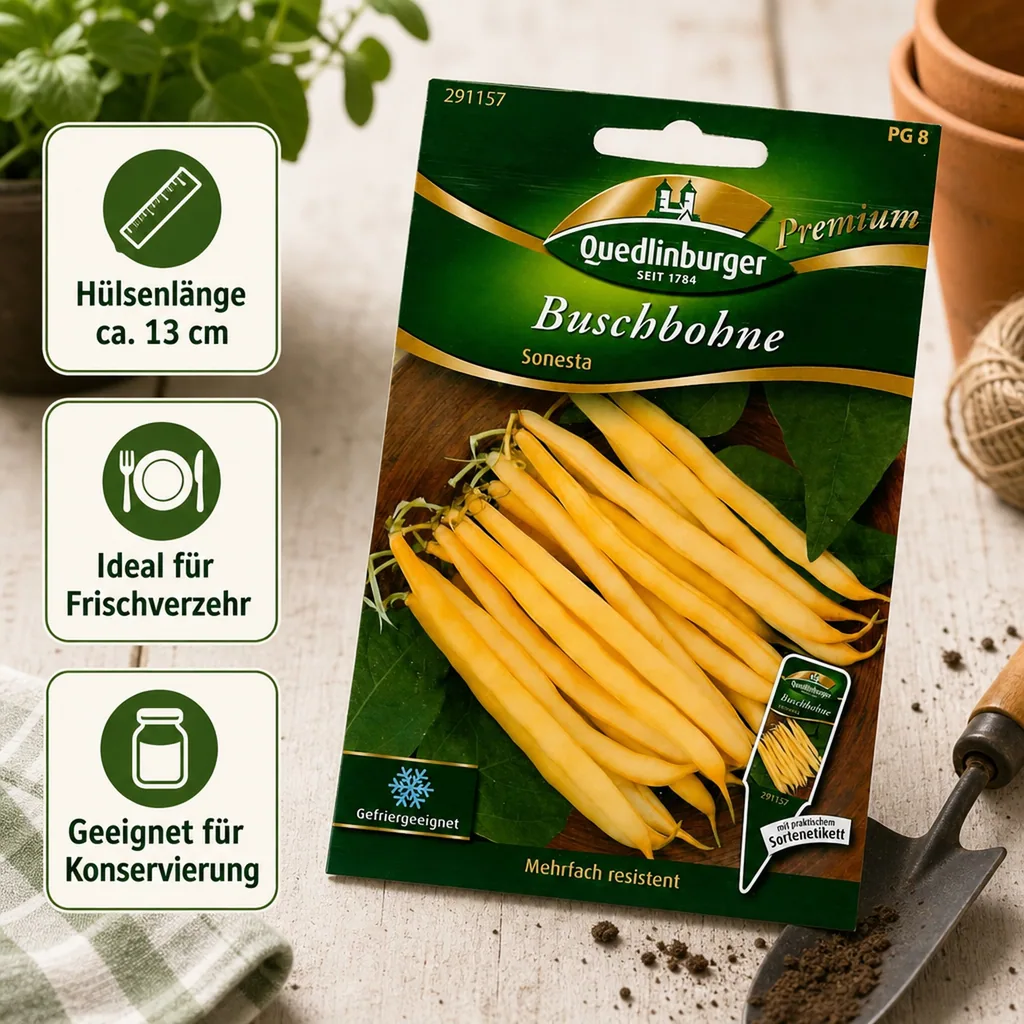 Buschbohnen kaufen, Sonesta, gelbe Wachsbohne