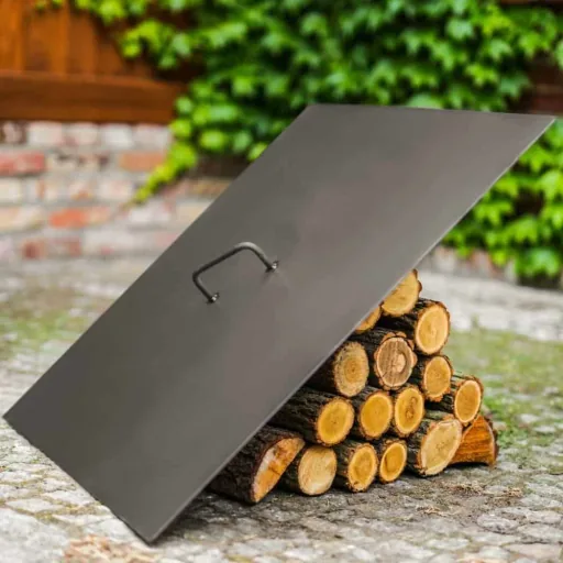 Feuerschalen Deckel, Abdeckung, Naturstahl, 71,5x71,5 cm