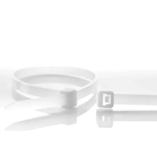 Kabelbinder 250x7,6mm, 100 Stück, natur weiss, PA6.6, Standard Kabelbinder