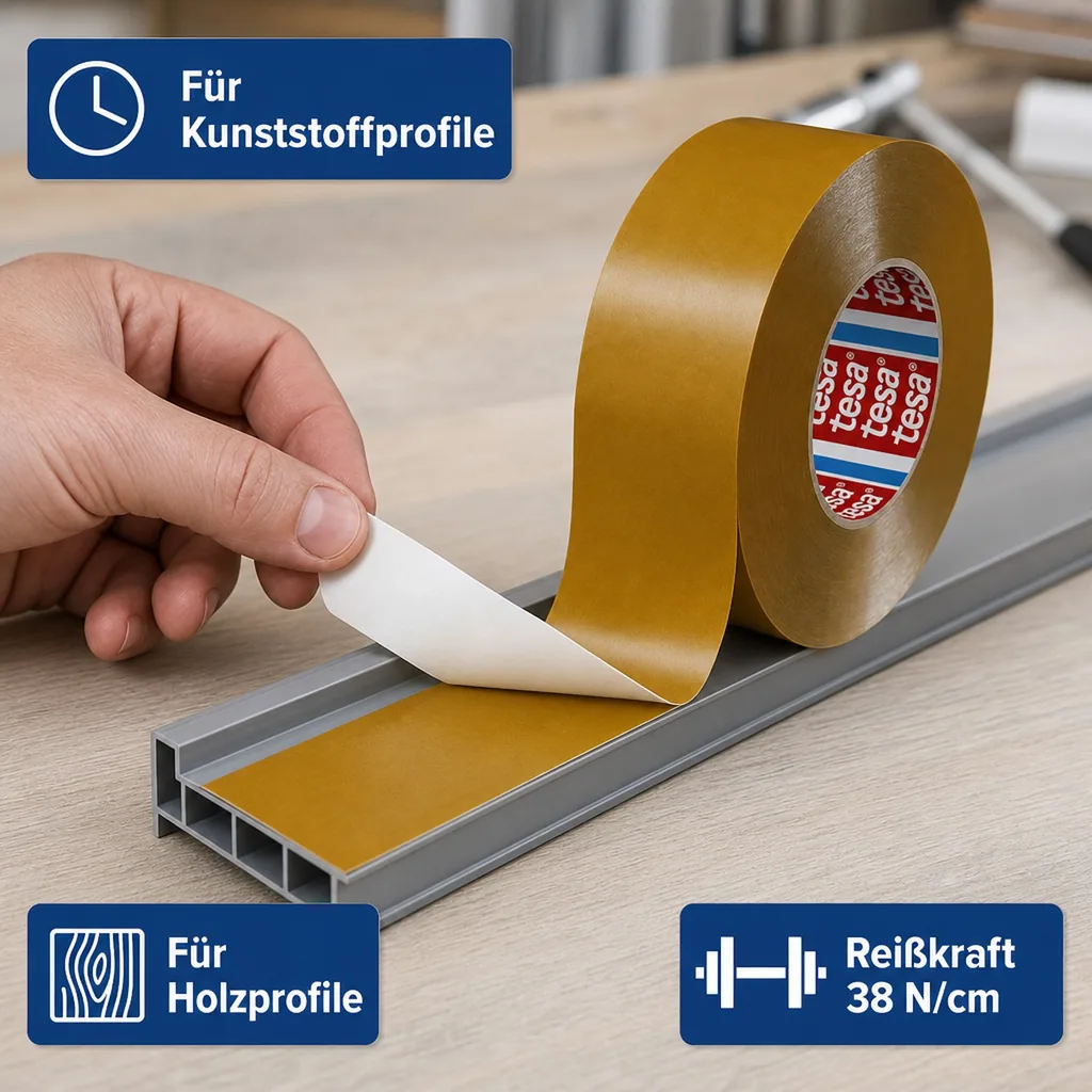 tesa doppelseitiges Klebeband 4970 PP 50 mm x 50 m (weiß)