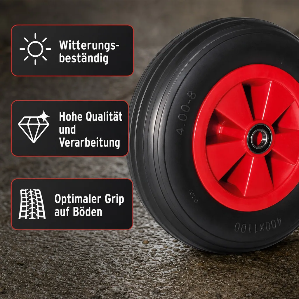 PU Rad 390x90mm, pannensicher, für Handwagen