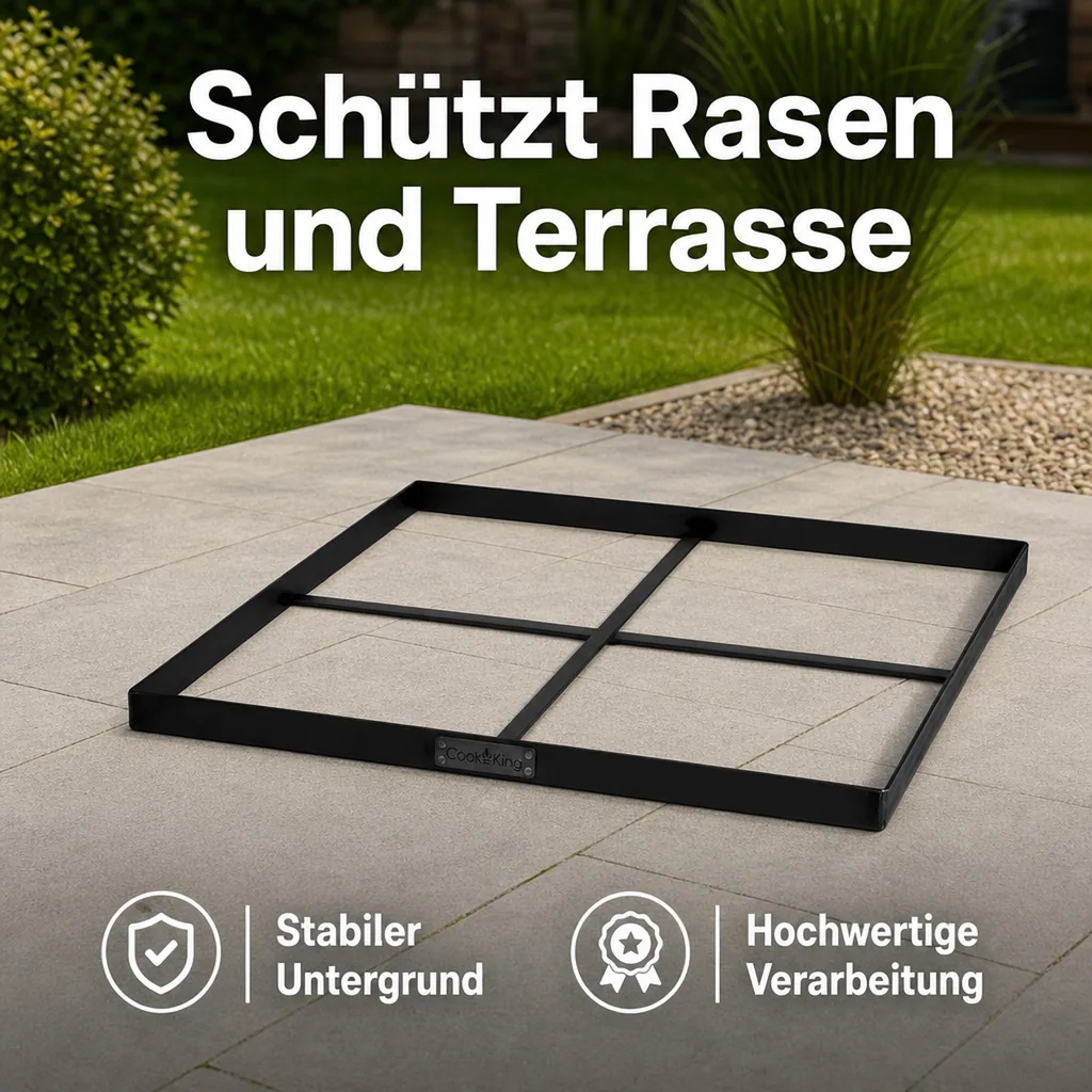 Feuerschalenbasis, quadratisch 80x80 cm, Stahl