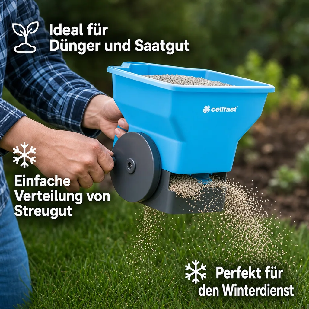 Handstreuer, Düngerstreuer, Samenstreuer, 3 Liter