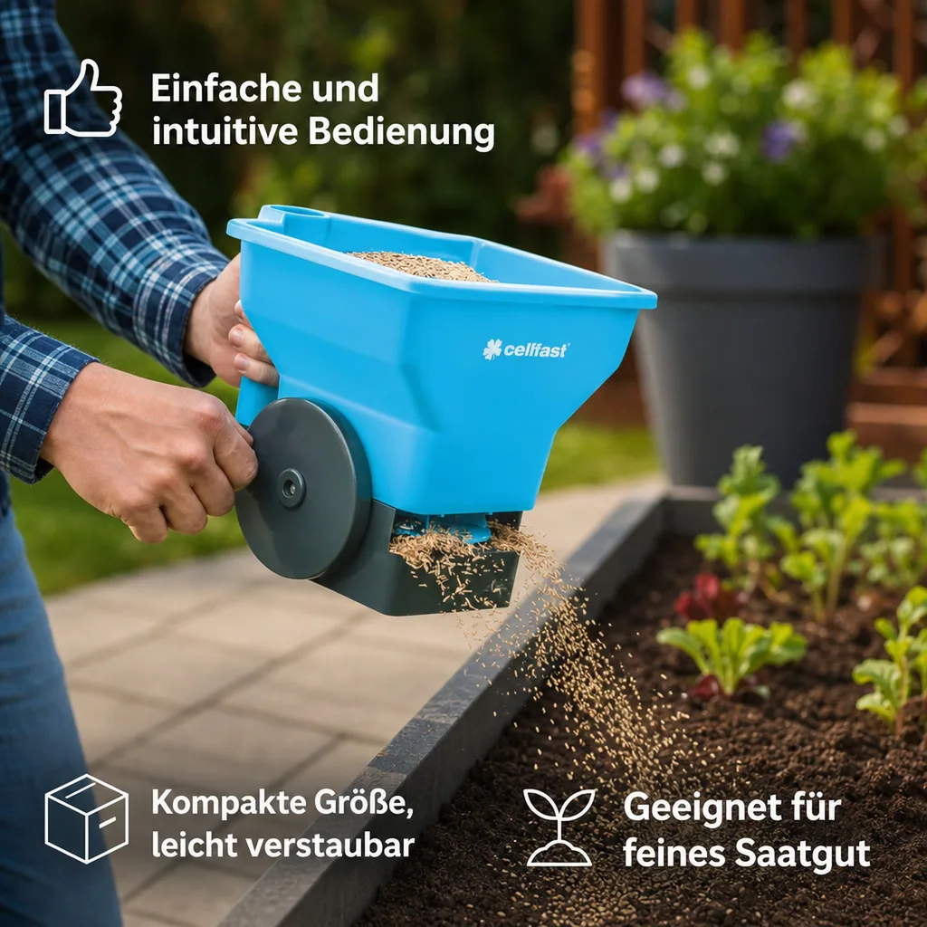 Handstreuer, Düngerstreuer, Samenstreuer, 3 Liter