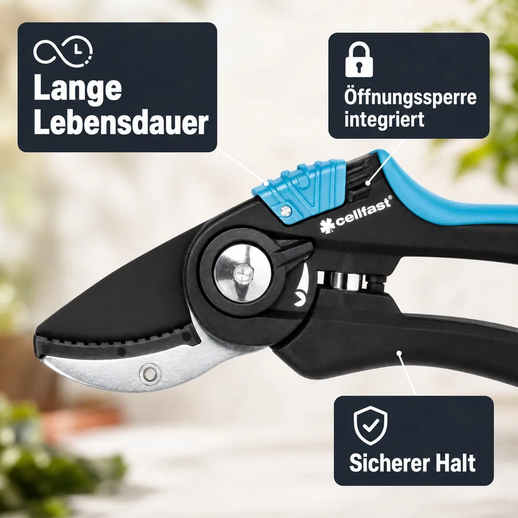 Gartenschere, Amboss Gartenschere, Astschere, Einhand-Gartenschere