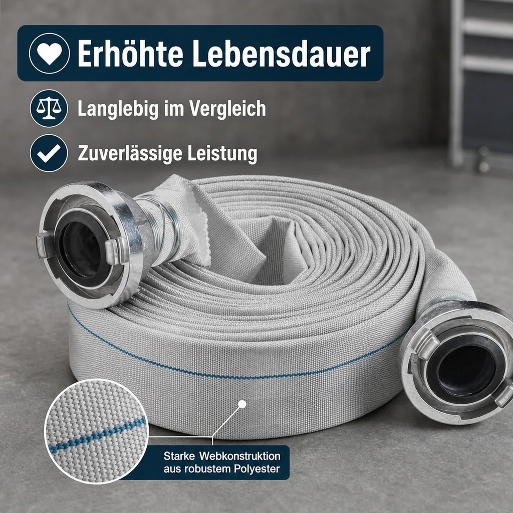Industrieschlauch 20m, Druckschlauch mit Storz Kupplung, flexibel